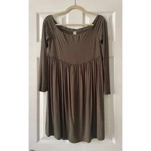VICI Off the Shoulder Olive Green Dress